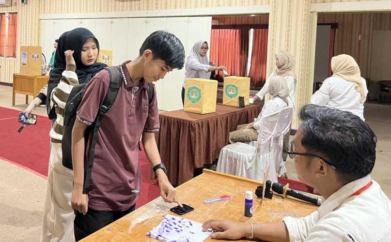 Pemira Universitas HTP digelar, ribuan mahasiswa tunggu kerja Presma-Wapresma (foto/yuni)